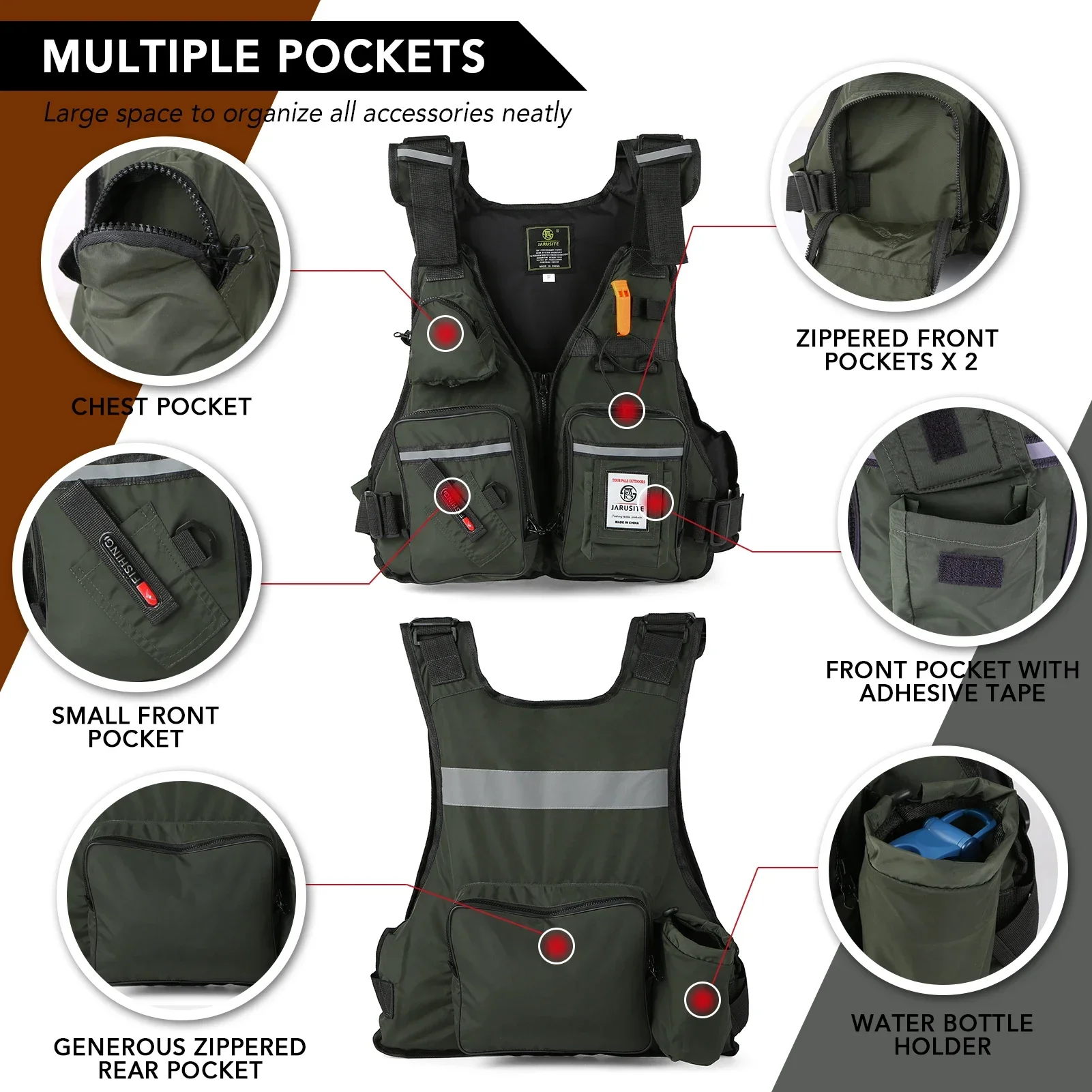 Fishing Jacket Waterproof - Giubbotto Salvagente per Adulti 2026, Gilet